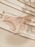 MYSTIQ Floral Lace Patchwork Bow Decor Low Waist Comfortable French/Italian Romantic Daily EasyComfort Chic Autumn Women Panties Lace Panty - Image 5