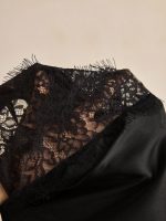 MYSTIQ 1pc Elegant Lace Floral Print Spaghetti Strap Summer Holiday Nightgown, Romantic & Minimalist, Chic French Style - Image 4
