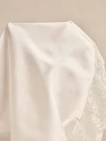 MYSTIQ White Lace Patchwork Eyelash Lace Triangle Cup Satin Hollow-Out Comfortable French & Italian Romantic Daily EasyComfort ChicAutumn Camisole Dress Women Nightgown Lingerie Skirt Set - Image 8