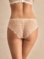 MYSTIQ Floral Lace Patchwork Bow Decor Low Waist Comfortable French/Italian Romantic Daily EasyComfort Chic Autumn Women Panties Lace Panty