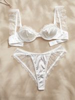 MYSTIQ Women's Contrast Lace Comfortable Lingerie Set Push Up Bra And Panty Sets - Image 6